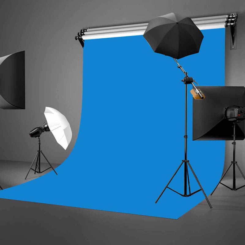LYLYCTY 5x7ft Photography Studio Non-Woven Backdrop Blue Backdrop Solid Color Navy Blue Simple Background - Image 5